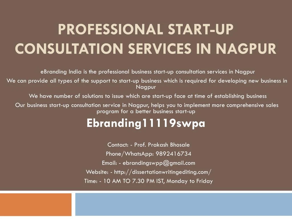 professional start up consultation services in nagpur