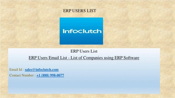 ERP users email list