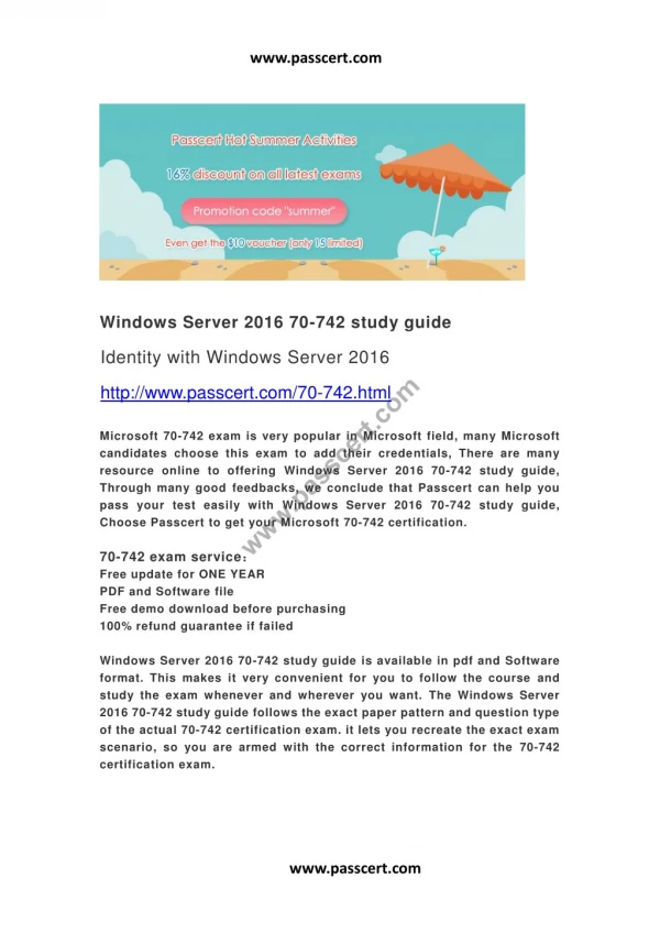 Windows Server 2016 70-742 study guide