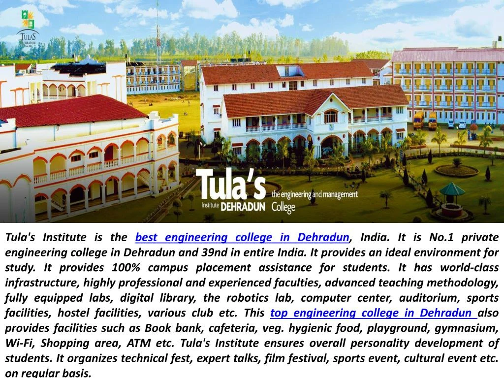 tula s institute is the best engineering college