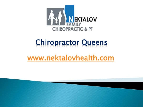 Chiropractor Queens - www.nektalovhealth.com