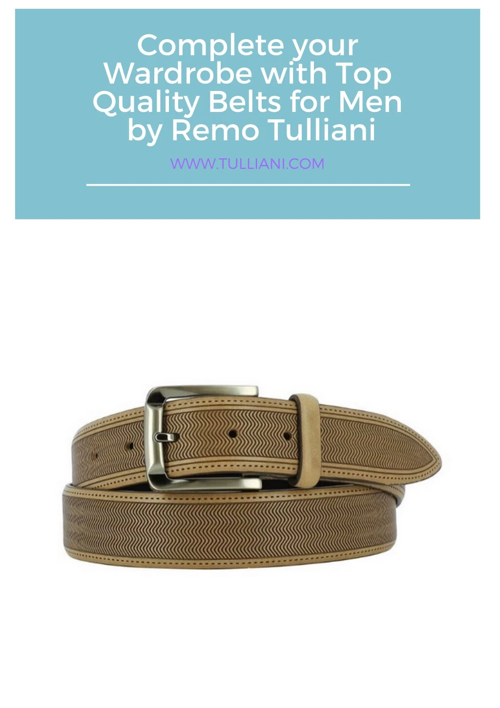 complete your wardrobe with top quality belts