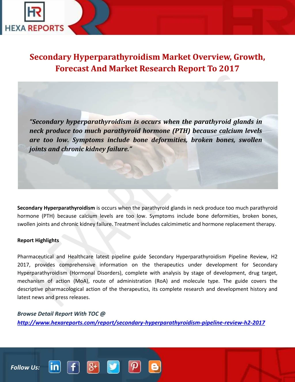 secondary hyperparathyroidism market overview