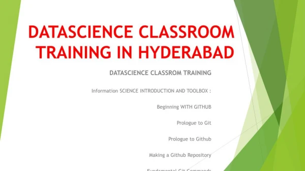 Data Science classroom Training in hyderabad