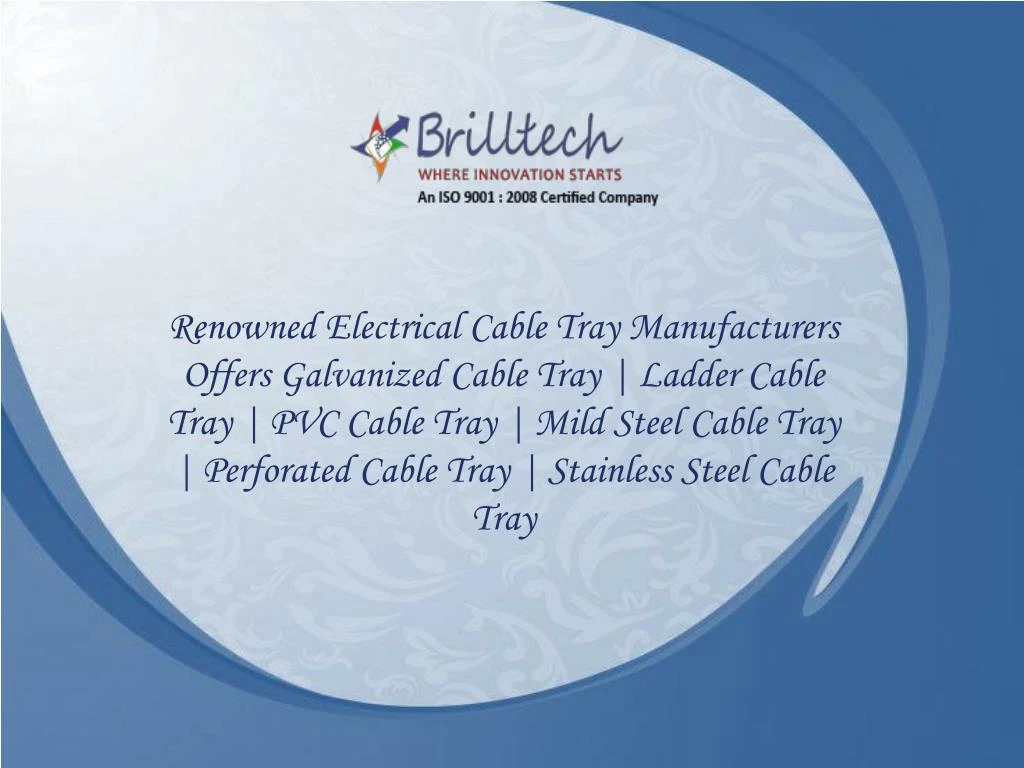 renowned electrical cable tray manufacturers