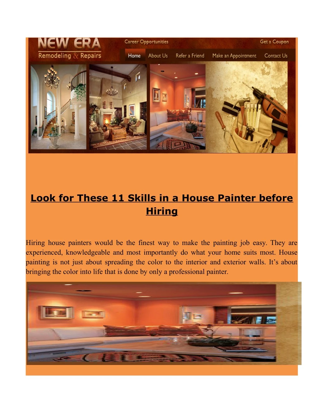 look for these 11 skills in a house painter