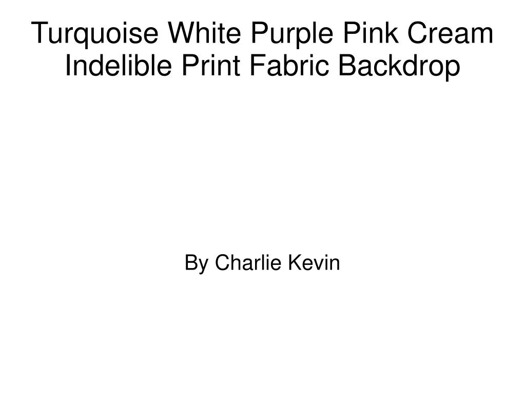 turquoise white purple pink cream indelible print