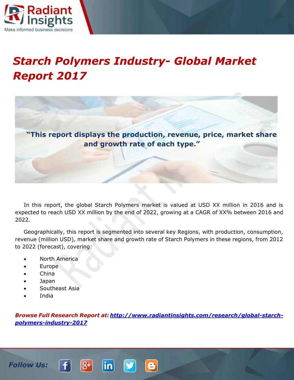 starch polymers industry global market report 2017