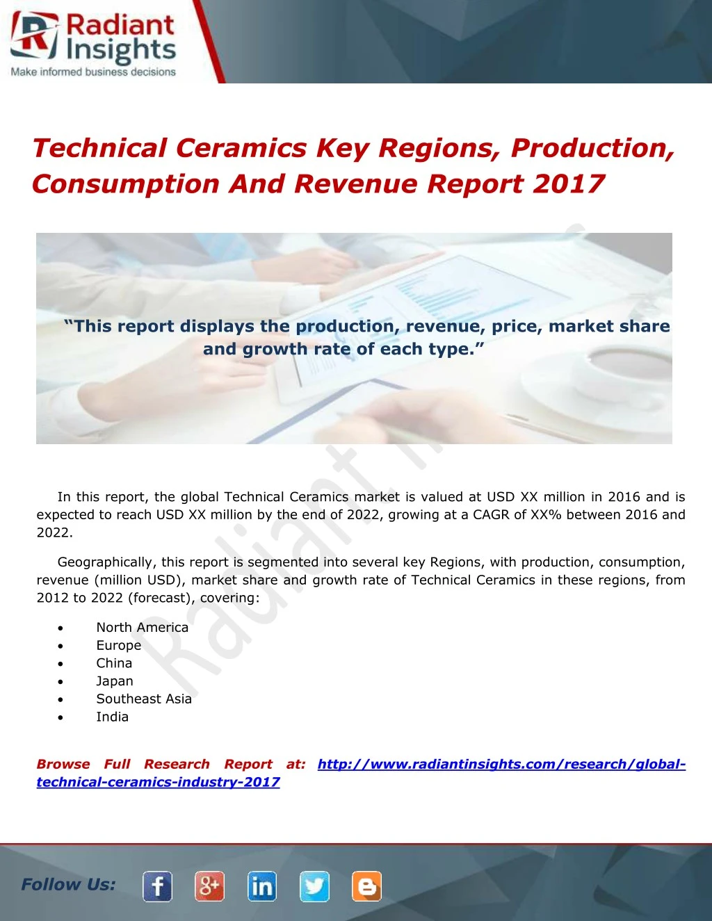 technical ceramics key regions production