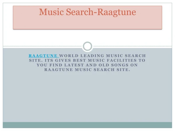 Music Search-Raagtune