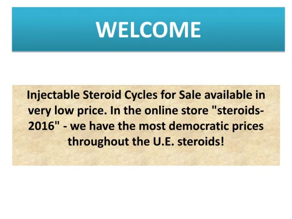 Injectable Steroid Cycles for Sale