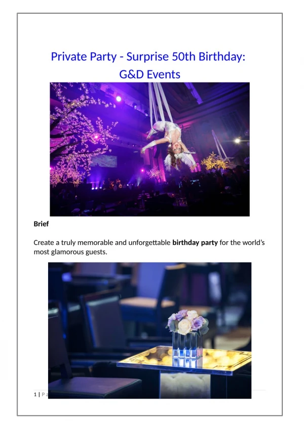 Private Party - Surprise 50th Birthday: G&D Events