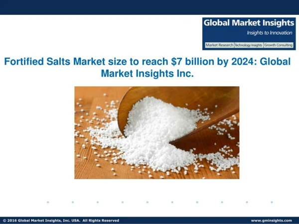 Fortified Salts Market growth outlook with industry review and forecasts