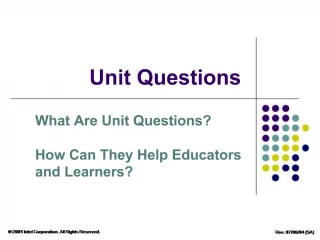 Unit Questions - slide 1