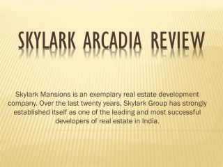 Skylark Arcadia Review - slide 1