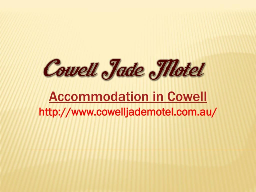 accommodation in cowell http www cowelljademotel