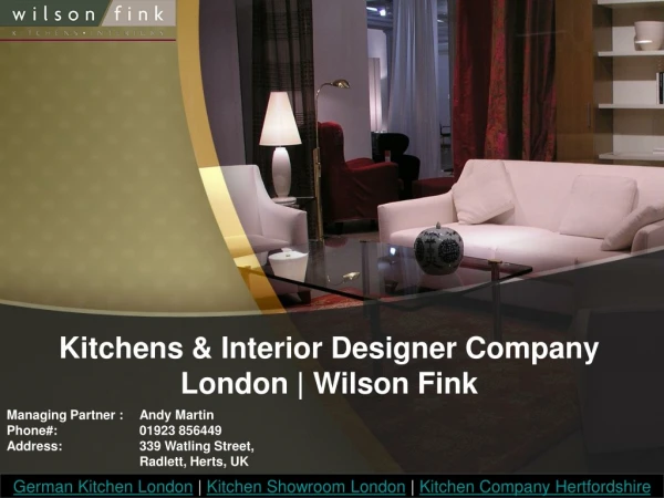 Best Kitchen Company in London Wilson Fink