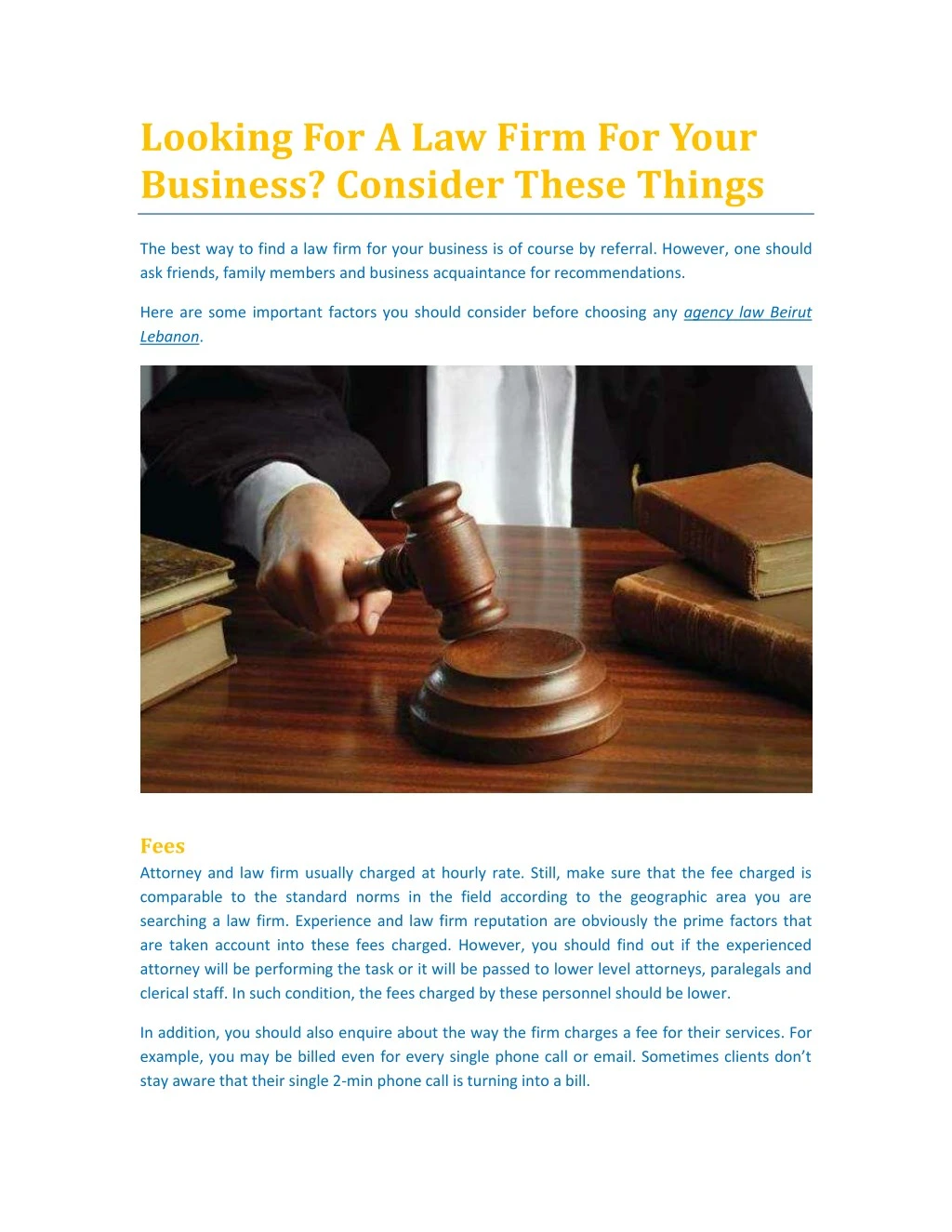 looking for a law firm for your business consider