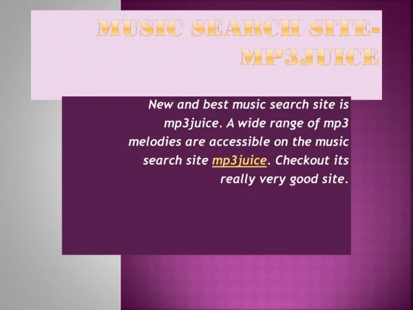 Music Search Site-Mp3juice