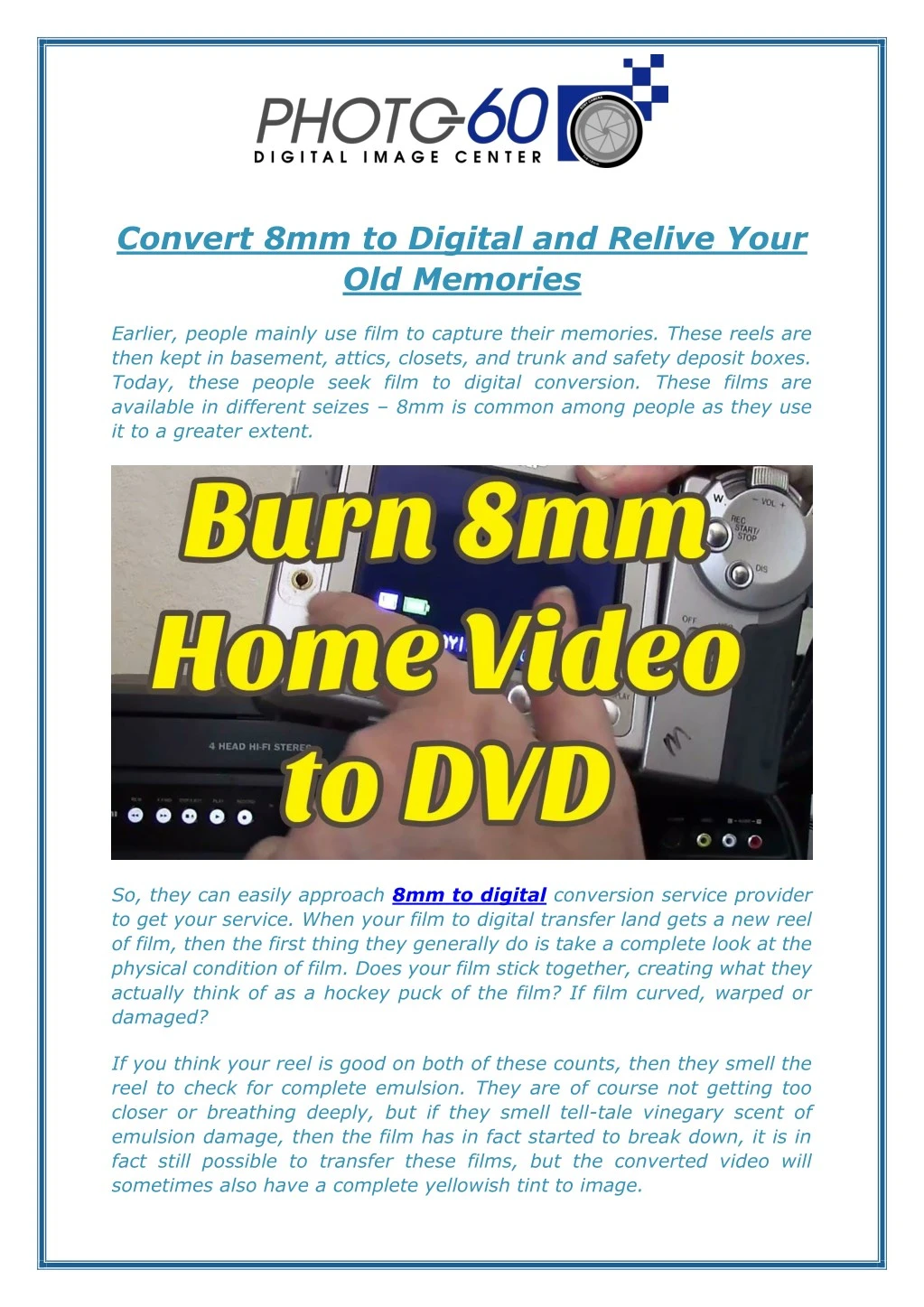 convert 8mm to digital and relive your