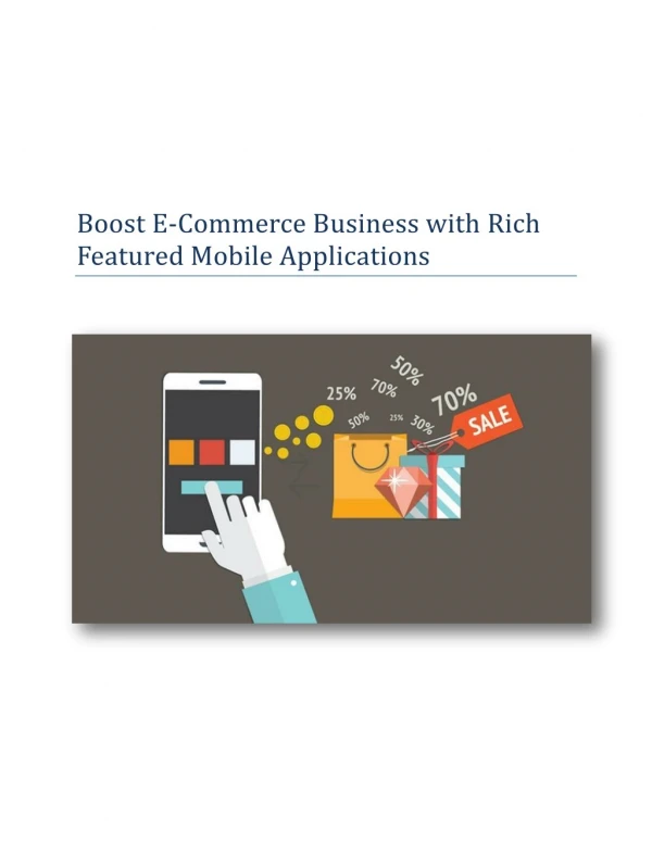Boost your Ecommerce Business with Mobile Application