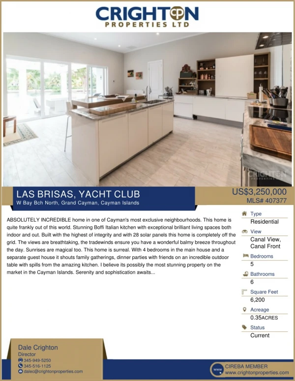 Las Brisas Yacht Club Located at West Bay on Grand Cayman