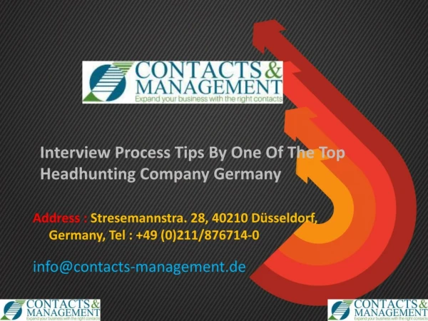 Interview Process Tips by One of the Top Headhunting Company Germany