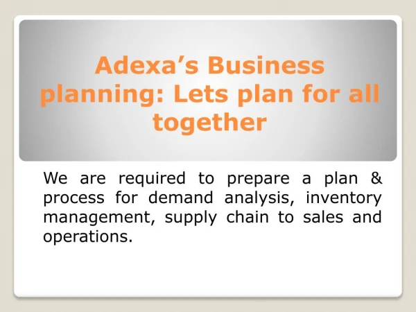 Supply Chain planning management system