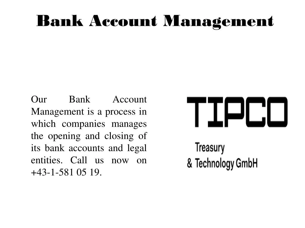 bank account management