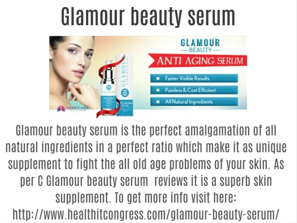 Glamour beauty serum