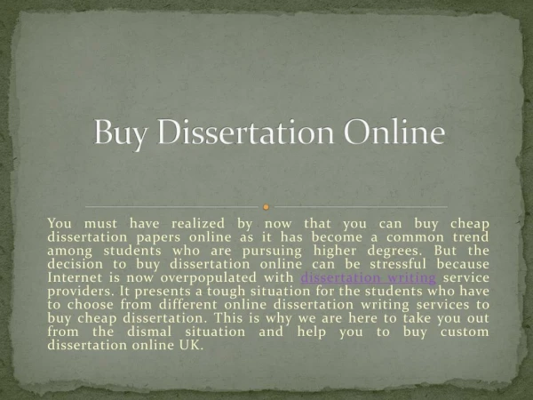 Buy Dissertation Online