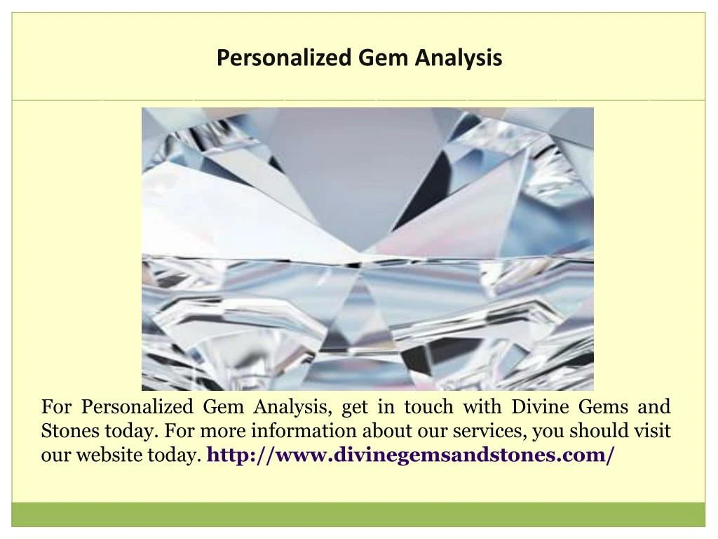 personalized gem analysis