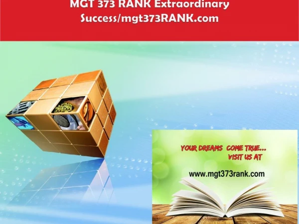 MGT 373 RANK Extraordinary Success/mgt373RANK.com