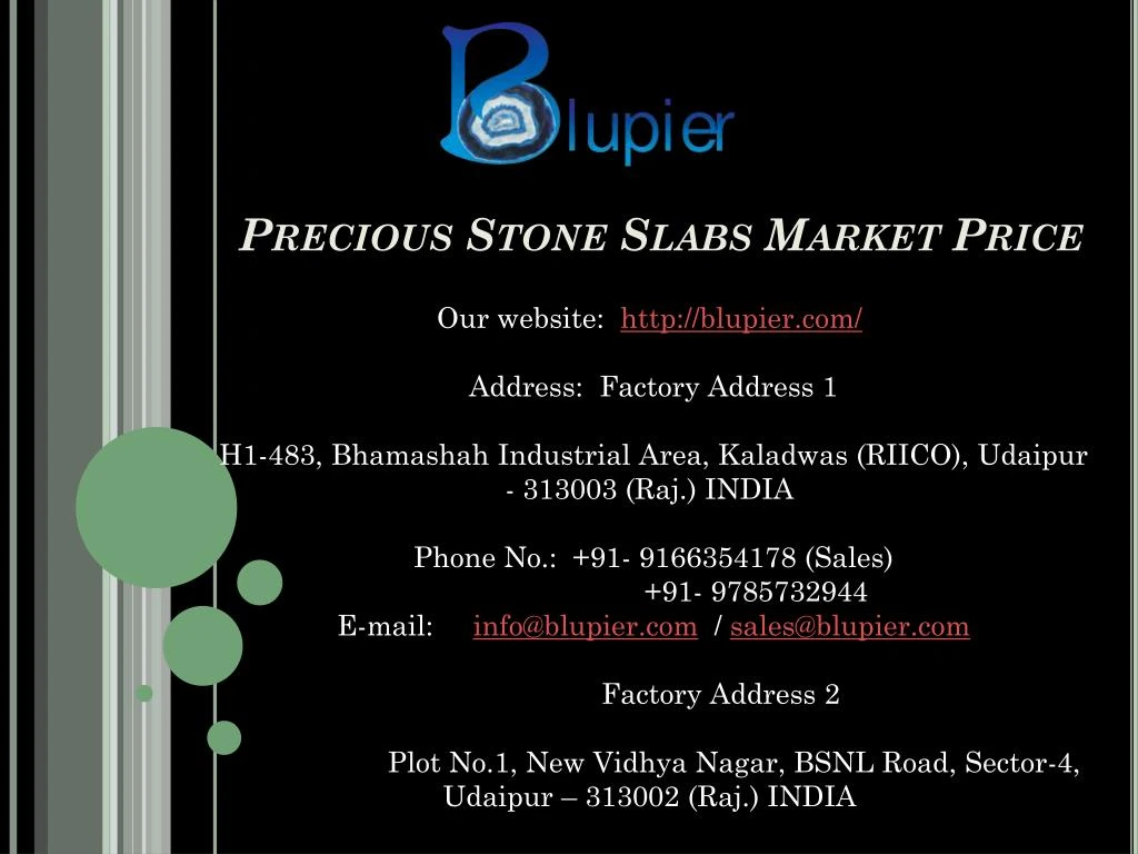 precious stone slabs market price