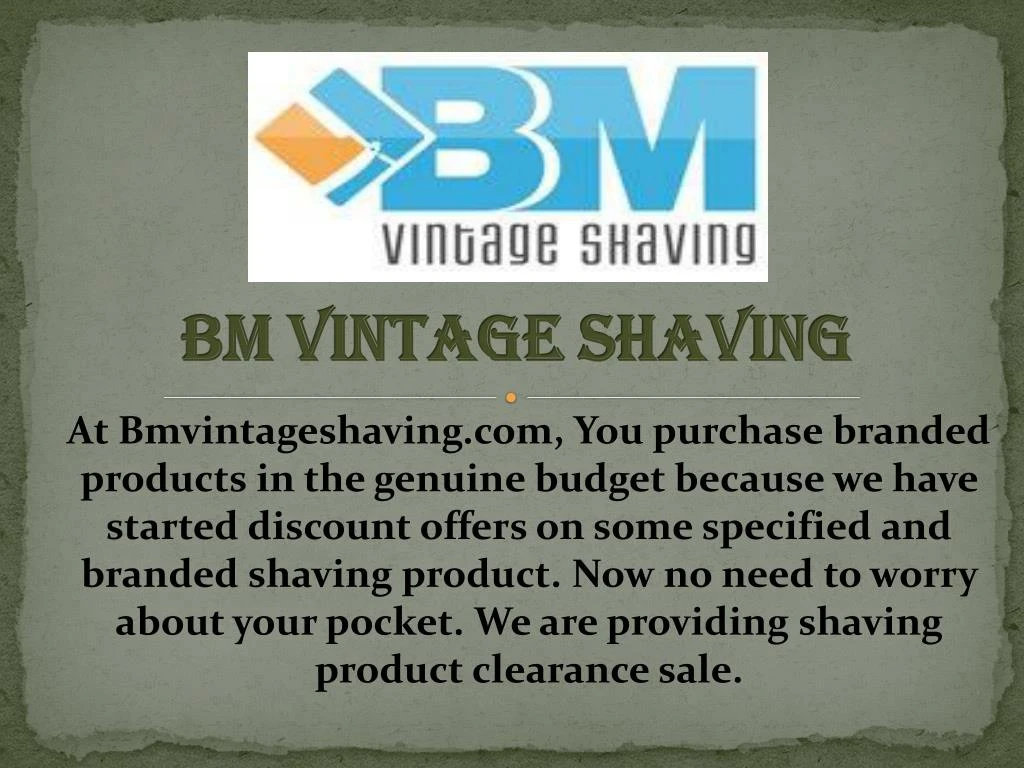 bm vintage shaving