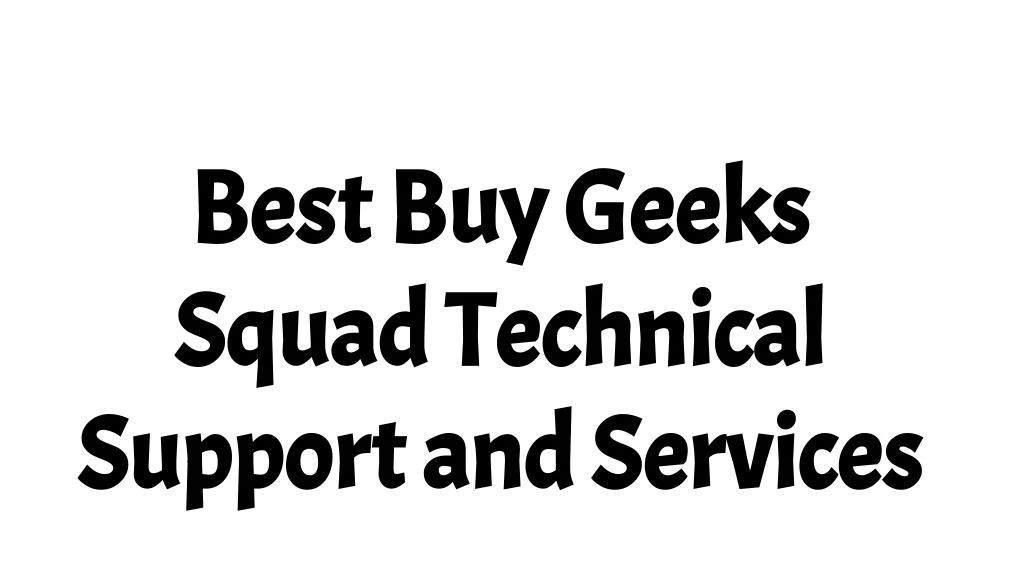 best buy geeks squad technical support and services