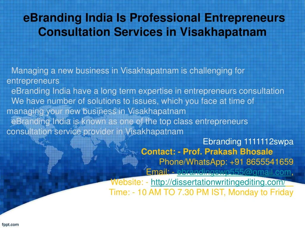 ebranding india is professional entrepreneurs consultation services in visakhapatnam