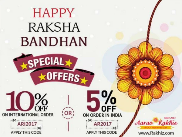 Buy and Send Rakhi Online with Free Shipping - Aarav Rakhis