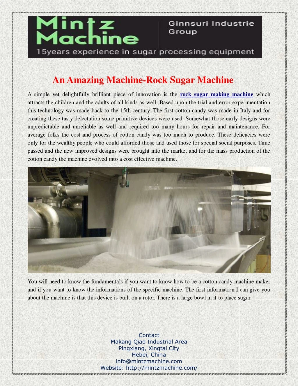 an amazing machine rock sugar machine