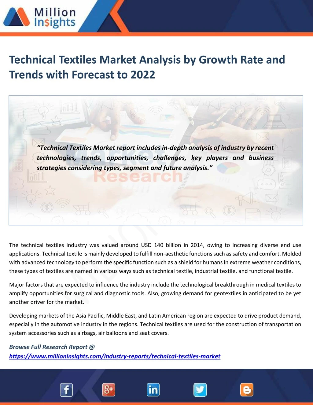 technical textiles market analysis by growth rate