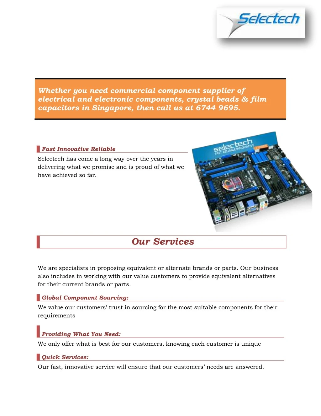 whether you need commercial component supplier