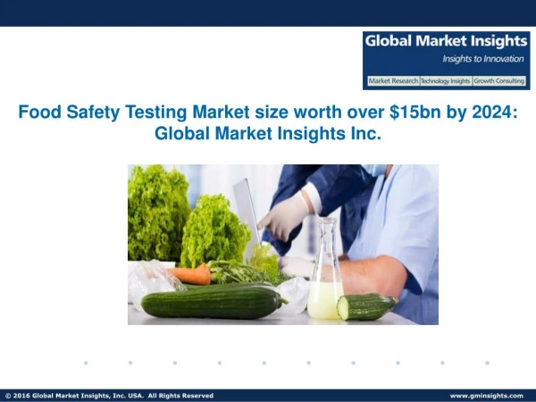 Food safety testing Market Size, Share, Price Trend | Industry Report, 2024