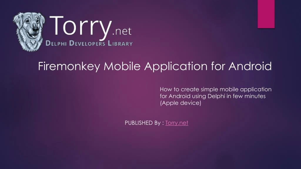 firemonkey mobile application for android