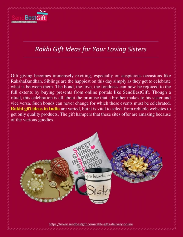 Rakhi Gift Ideas for Your Loving Sisters