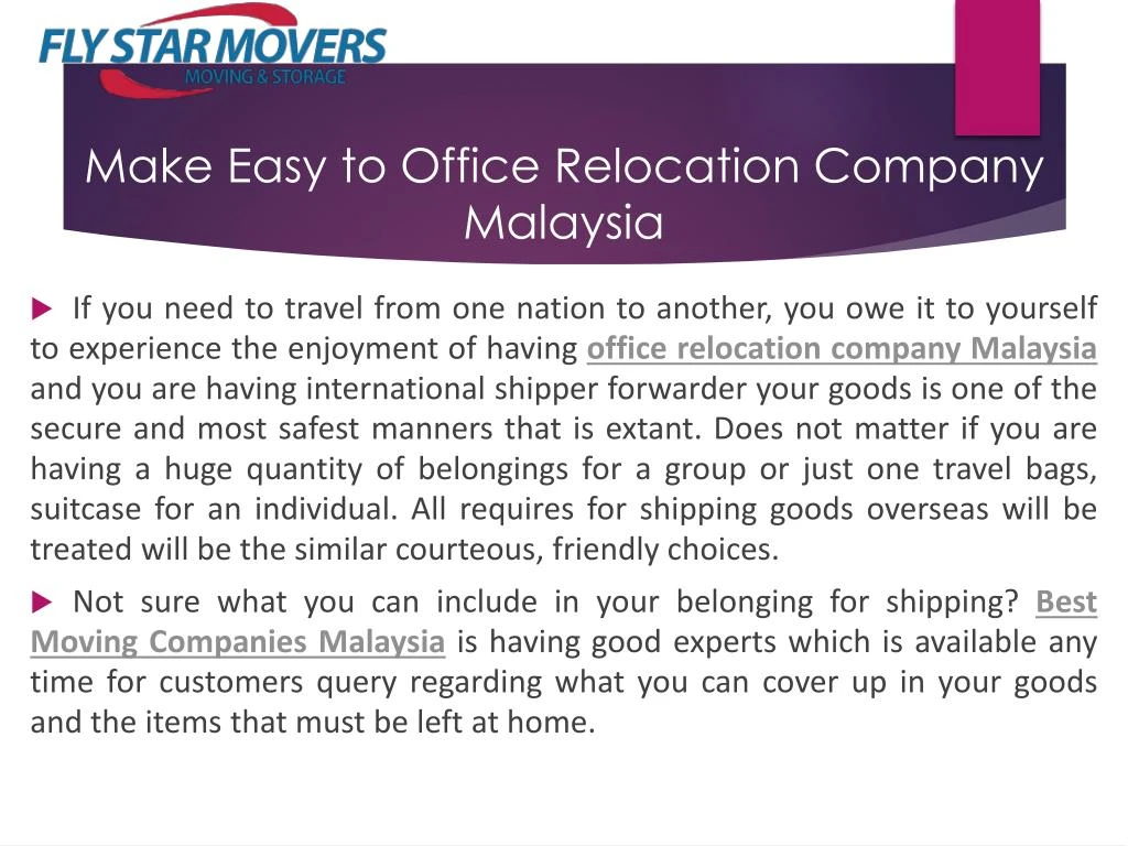 make easy to office relocation company malaysia