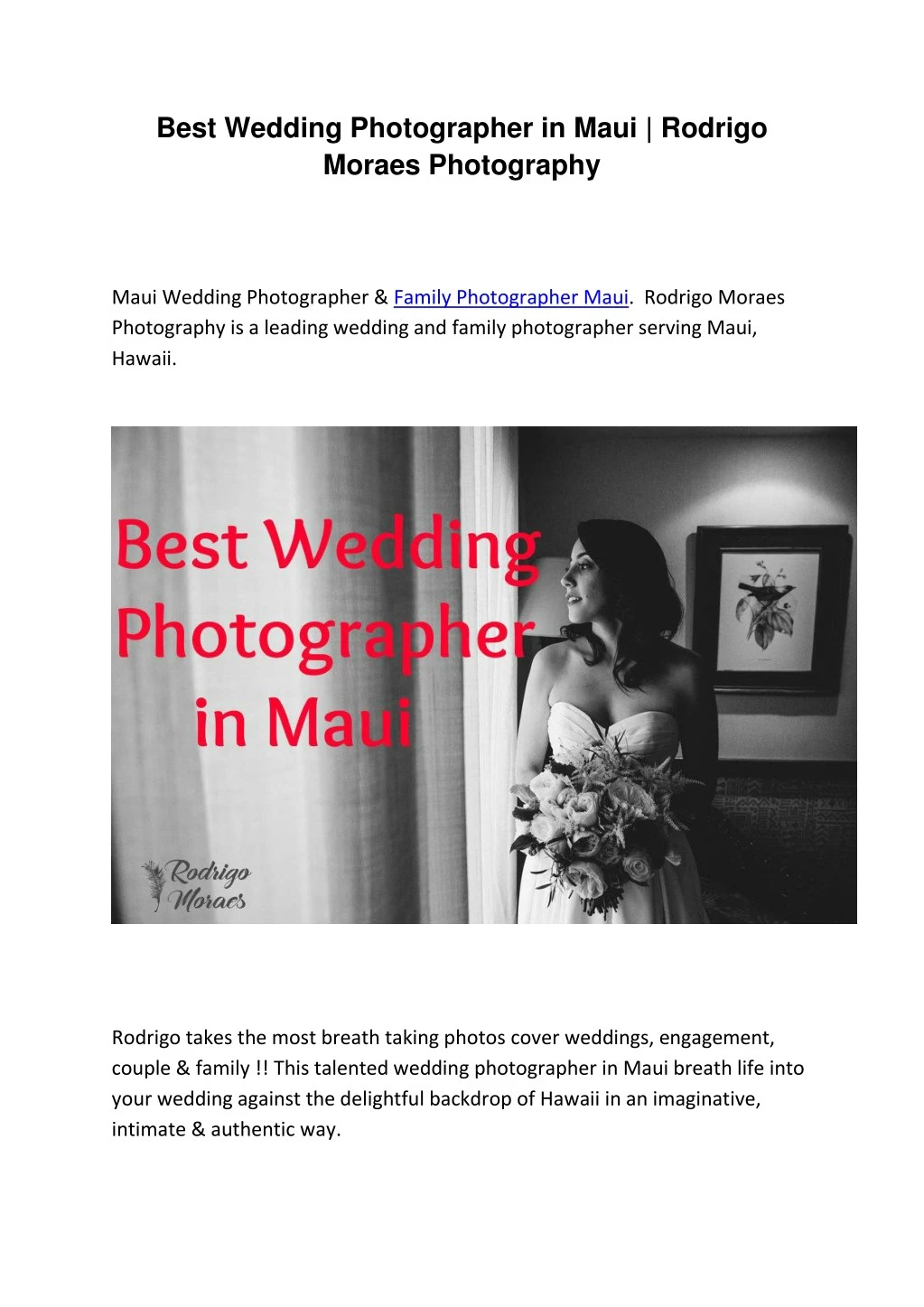 best wedding photographer in maui rodrigo moraes