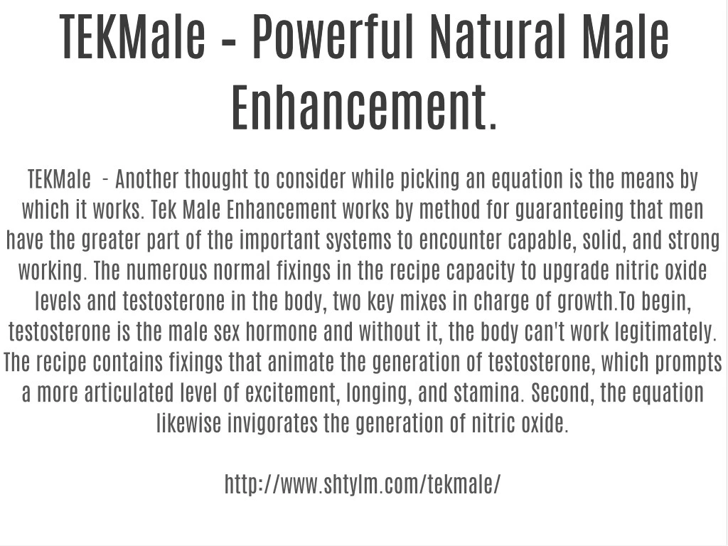 tekmale powerful natural male tekmale powerful