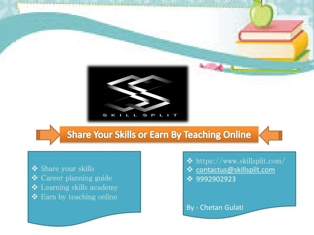share your skills or earn by teaching online