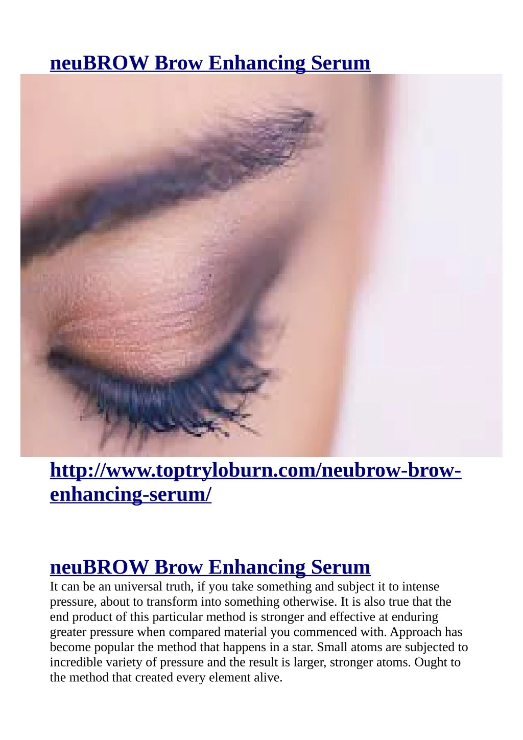 neubrow brow enhancing serum