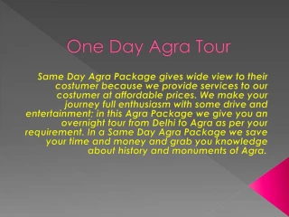 One Day Tour From Delhi to Agra, Same Day Agra Tour